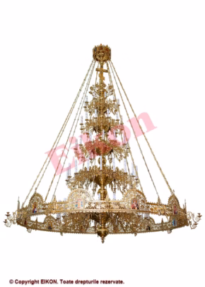 Chandelier 76 lights, with circle of 12 lights