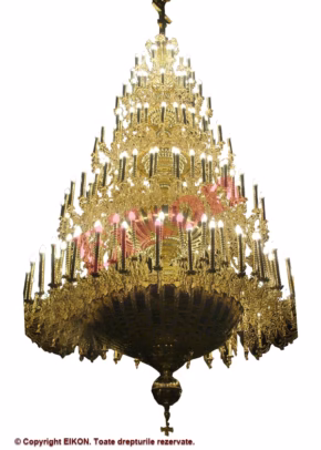 Chandelier 216 lights, 5 rows