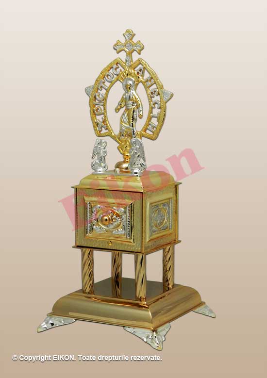 Tabernacle, golden and silver plated - Image 2