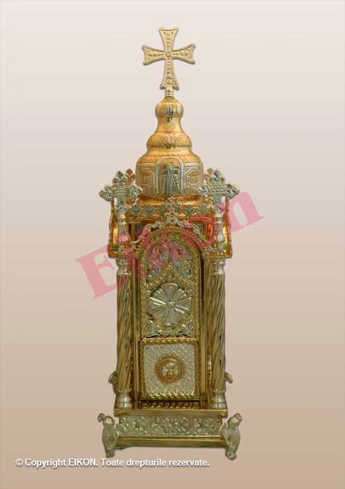 Tabernacle, golden and silver plated