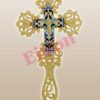 Blessing Cross, golden and enameled