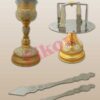 Set Sfinte Vase, aurit/argintat