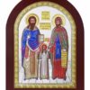 Icoană argintată – Sfinții Martiri Rafael, Nicolaie și Irina