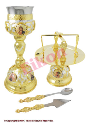 Set Sfinte Vase Bicolor Cu Medalioane 0,2 L