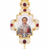 Cruce pectorală bicoloră cu pietre rosii