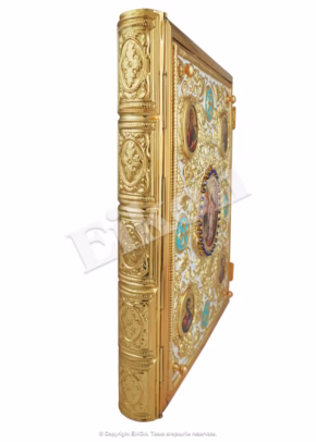 Alternative view of Sfânta Evanghelie aurită și emailată