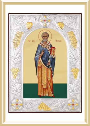 Icoane cu ramă argintată - 90x112 mm