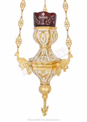 Candelă agățătoare emailată bicoloră