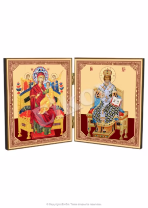 Diptic Maica Domnului și Iisus Hristos - MDF