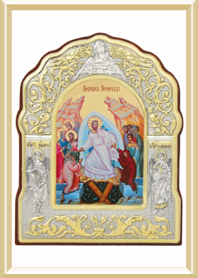 Icoane cu ramă argintată - 88x110 mm - 3800D