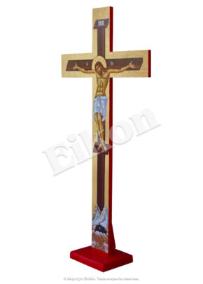 Alternative view of Cruce din lemn cu foiță aurie, pentru Altar - Troiță