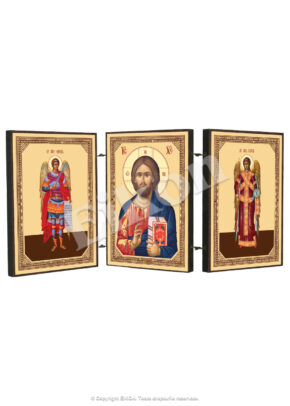 Triptic MDF – Iisus Hristos Învățătorul și Sf. Arhangheli