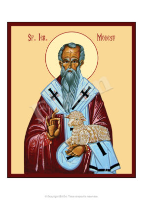 Sfântul Ierarh Modest, Patriarhul Ierusalimului