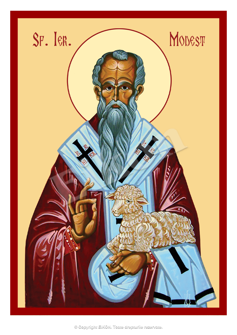 Sfântul Ierarh Modest, Patriarhul Ierusalimului