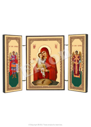 Triptic MDF - Maica Domnului de la Poceaev și Sf. Arhangheli