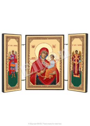 Triptic MDF - Maica Domnului Grabnic Ajutătoare și Sf. Arhangheli