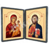 Diptic Maica Domnului și Mântuitorul - catifea