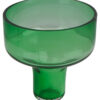 ahar pentru candelă din sticlă verde, suflată manual,