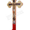 Cruce din lemn cu foiță aurie, pentru Altar - Troiță - imagine 2