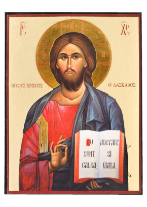 Iisus Hristos. Icoană aplicată pe PAL, dimensiune 11×14 cm, grosime 18 mm. Icoana este realizată în Atelierul de icoane EIKON.