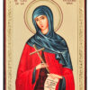 Sf. Cuv. Teodora de la Sihla. Icoană aplicată pe PAL, dimensiune 11×14 cm, grosime 18 mm. Icoana este realizată în Atelierul de icoane EIKON.