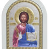 Icoană argintată Iisus Hristos Dimensiune 26 x 19.5 x 2 cm. Icoana este prevăzută cu suport de sprijin.