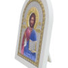 Icoană argintată Iisus Hristos 5 - EIKON Icoană argintată Iisus Hristos. Dimensiune 26 x 19.5 x 2 cm. Icoana este prevăzută cu suport de sprijin.