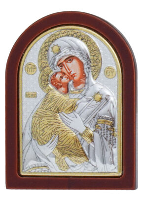 Icoană argintată – Maica Domnului