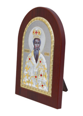 Icoană argintată Sfântul Ierarh Vasile de Ostrog