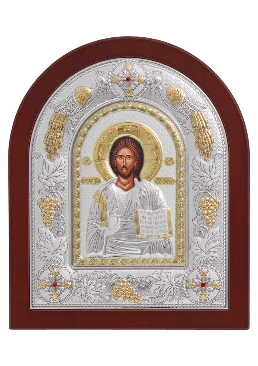 Icoană argintată Iisus Hristos 1 - EIKON Icoană argintată – Iisus Hristos