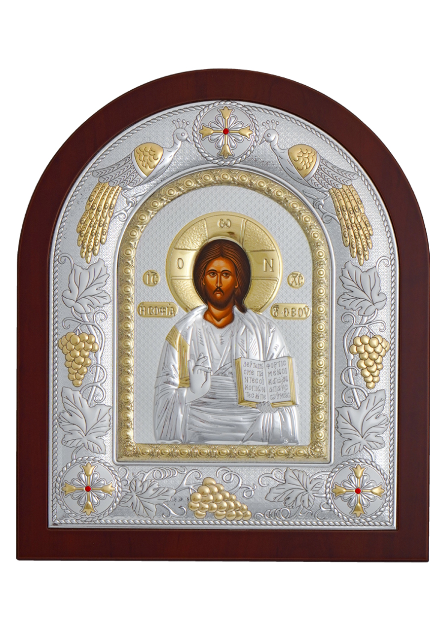 Icoană argintată Iisus Hristos 1 - EIKON Icoană argintată – Iisus Hristos
