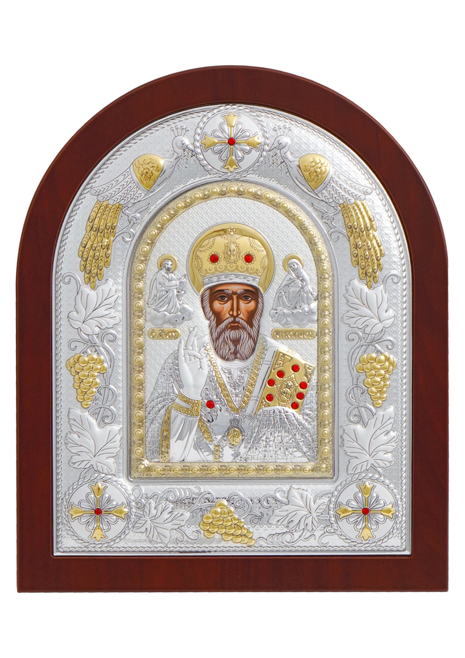Icoană argintată Sfântul Ierarh Nicolae 1 - EIKON Icoană argintată Sfântul Ierarh Nicolae