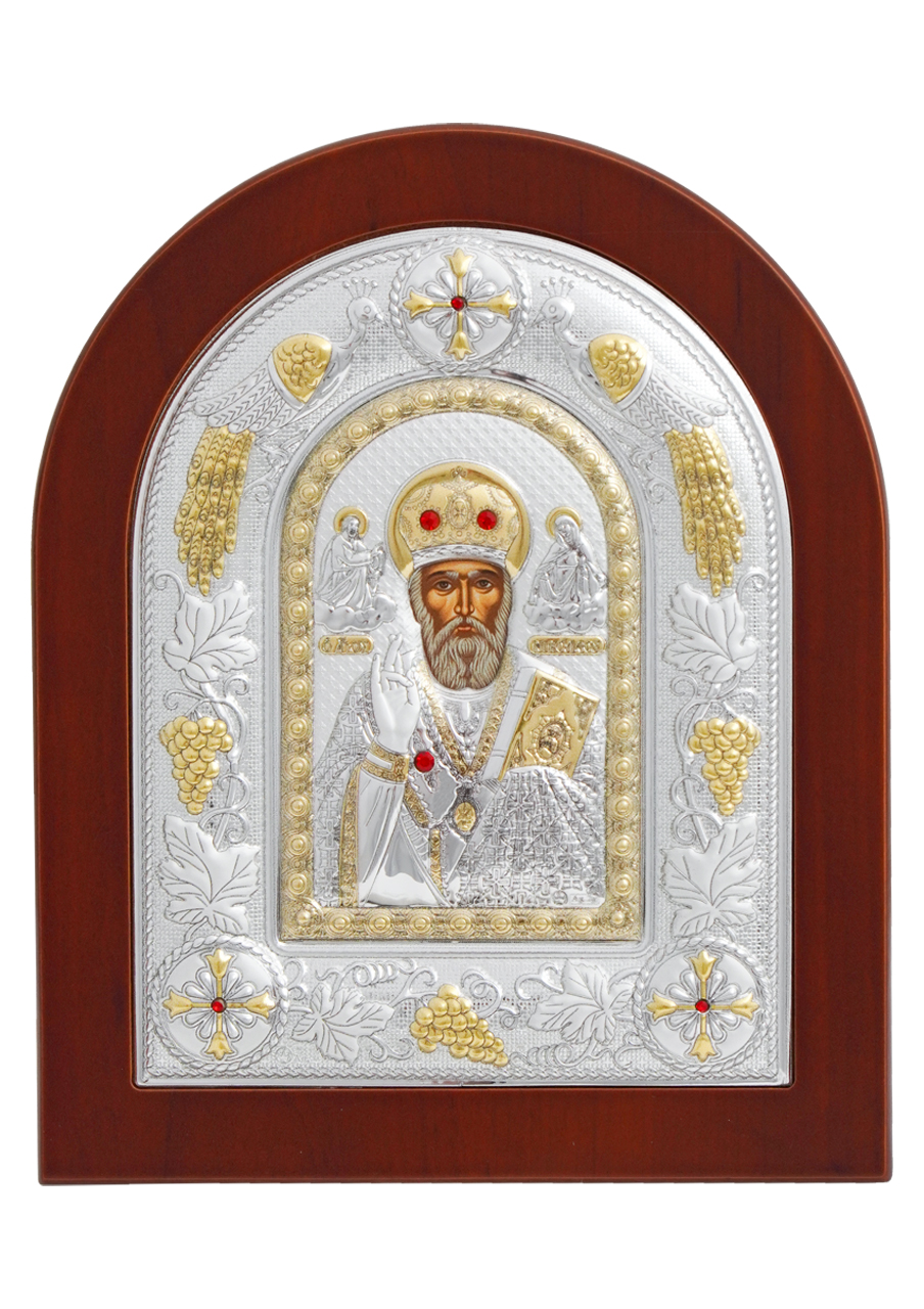 Icoană argintată Sfântul Ierarh Nicolae 1 - EIKON Icoană argintată Sfântul Ierarh Nicolae