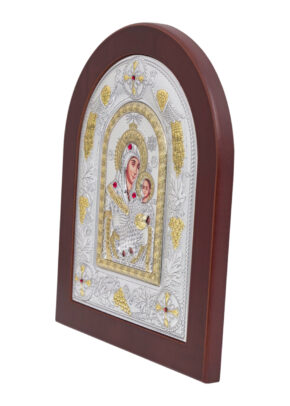 Icoană argintată – Maica Domnului