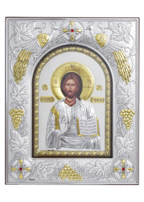 Icoană argintată Iisus Hristos