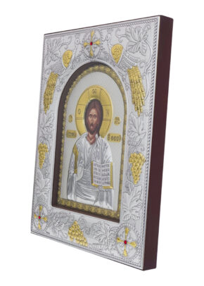 Icoană argintată Iisus Hristos