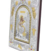 Icoană argintată Sf. M. Mc. Dimitrie, Izvorâtorul De Mir 5 - EIKON Icoană argintată Sf. M. Mc. Dimitrie, Izvorâtorul De Mir. Dimensiune 25 x 20 x 2 cm. Icoană cu ramă argintată și pietre roșii, pe suport de lemn, cu picior de sprijin.