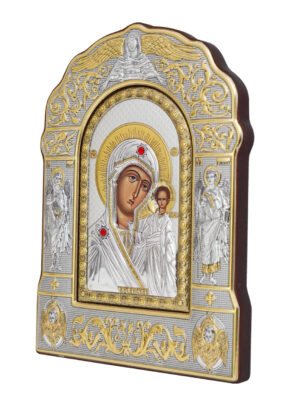 Icoană argintată – Maica Domnului