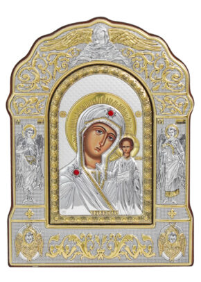 Icoană argintată – Maica Domnului