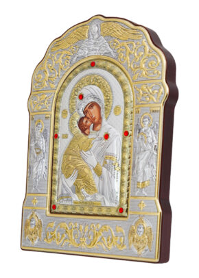 Icoană argintată – Maica Domnului