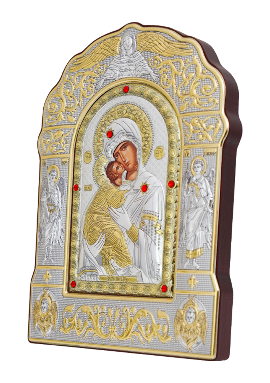 Icoană argintată – Maica Domnului