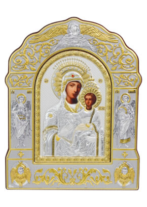 Icoană argintată Maica Domnului