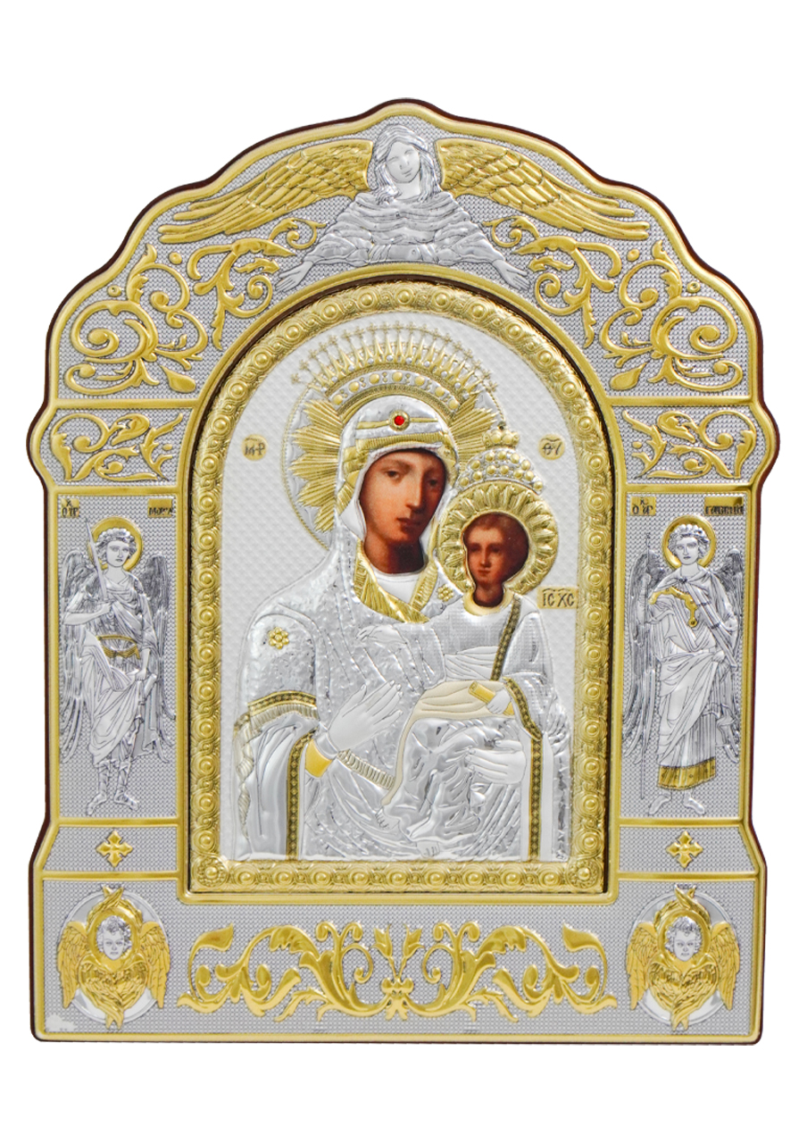 Icoană argintată Maica Domnului