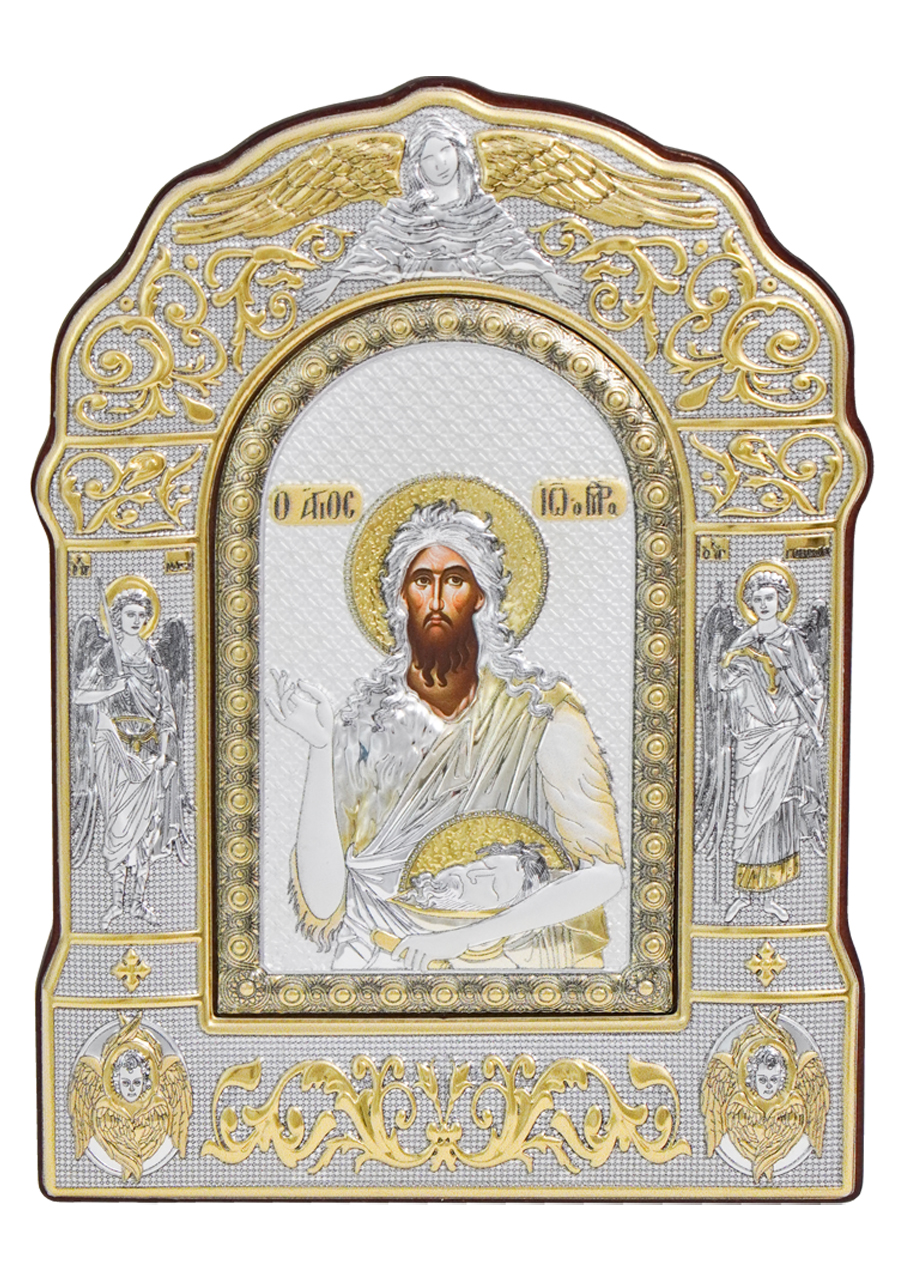Icoană argintată Sf. Ioan Botezătorul (Tăierea Capului)